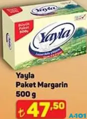 YAYLA PAKET MARGARİN 500 G fiyat ve kampanya bilgisi